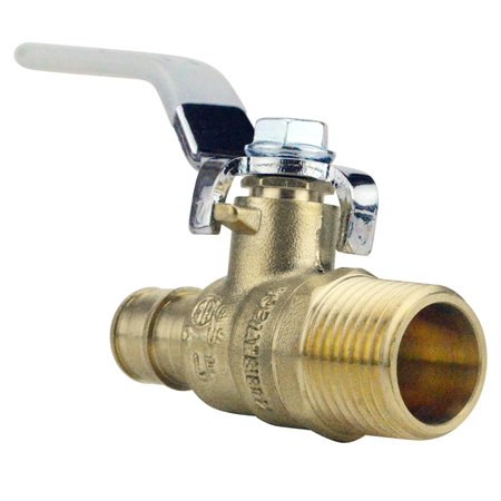 APOLLO EXPANSION PEX 1/2 in. Brass PEX-A Barb x 1/2 in. Male Pipe Thread Ball Valve EPXV12M